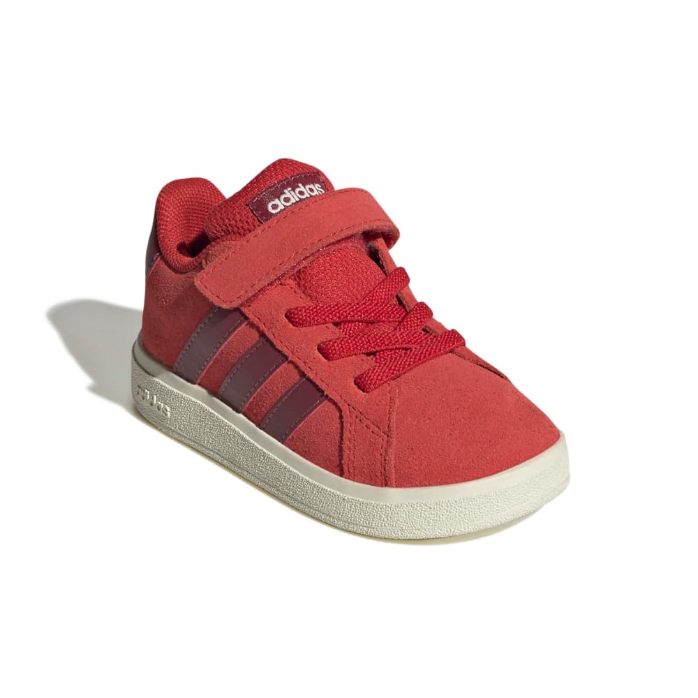 adidas Baby-Boy's Grand Court 2.0 Elastic Lace & Strap Sneaker